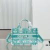 6930a4b66e68136f4d9ac00b Dior Book Tote 24 Spring/Summer New Arrival Mini Green Sun Head with Shoulder Strap