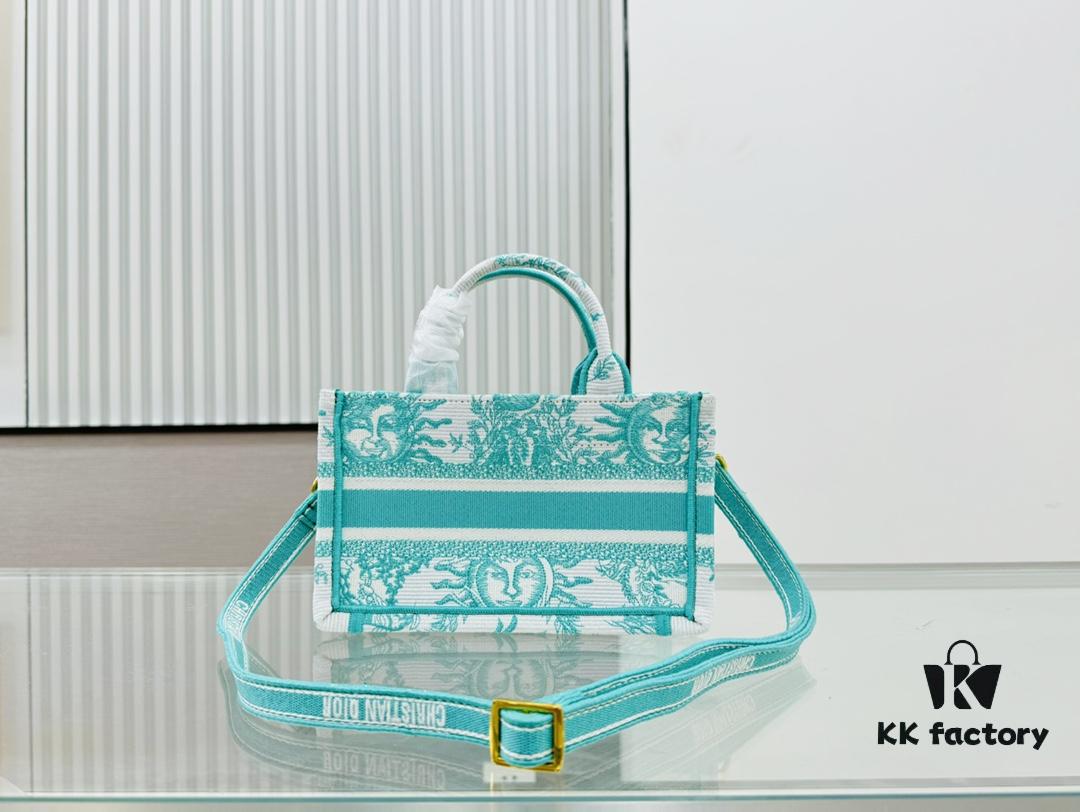 6930a4b76e68136f4d9ac00f Dior Book Tote 24 Spring/Summer New Arrival Mini Green Sun Head with Shoulder Strap
