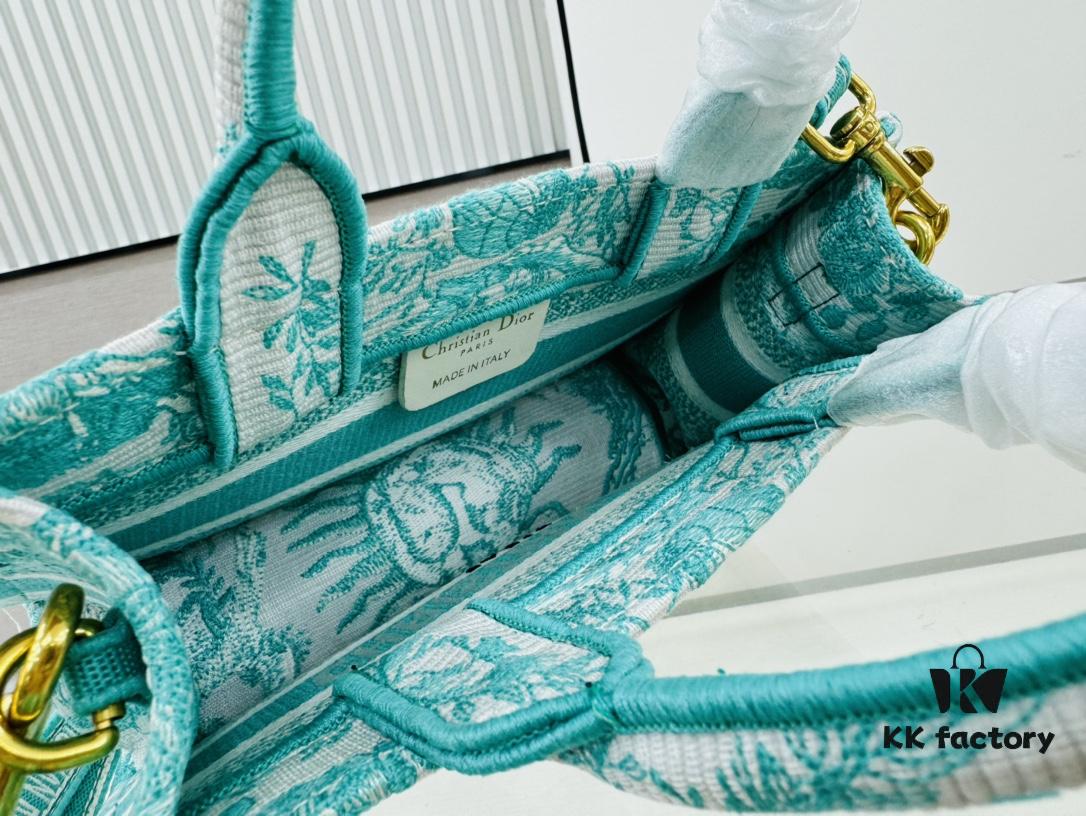 6930a4bb6e68136f4d9ac013 Dior Book Tote 24 Spring/Summer New Arrival Mini Green Sun Head with Shoulder Strap