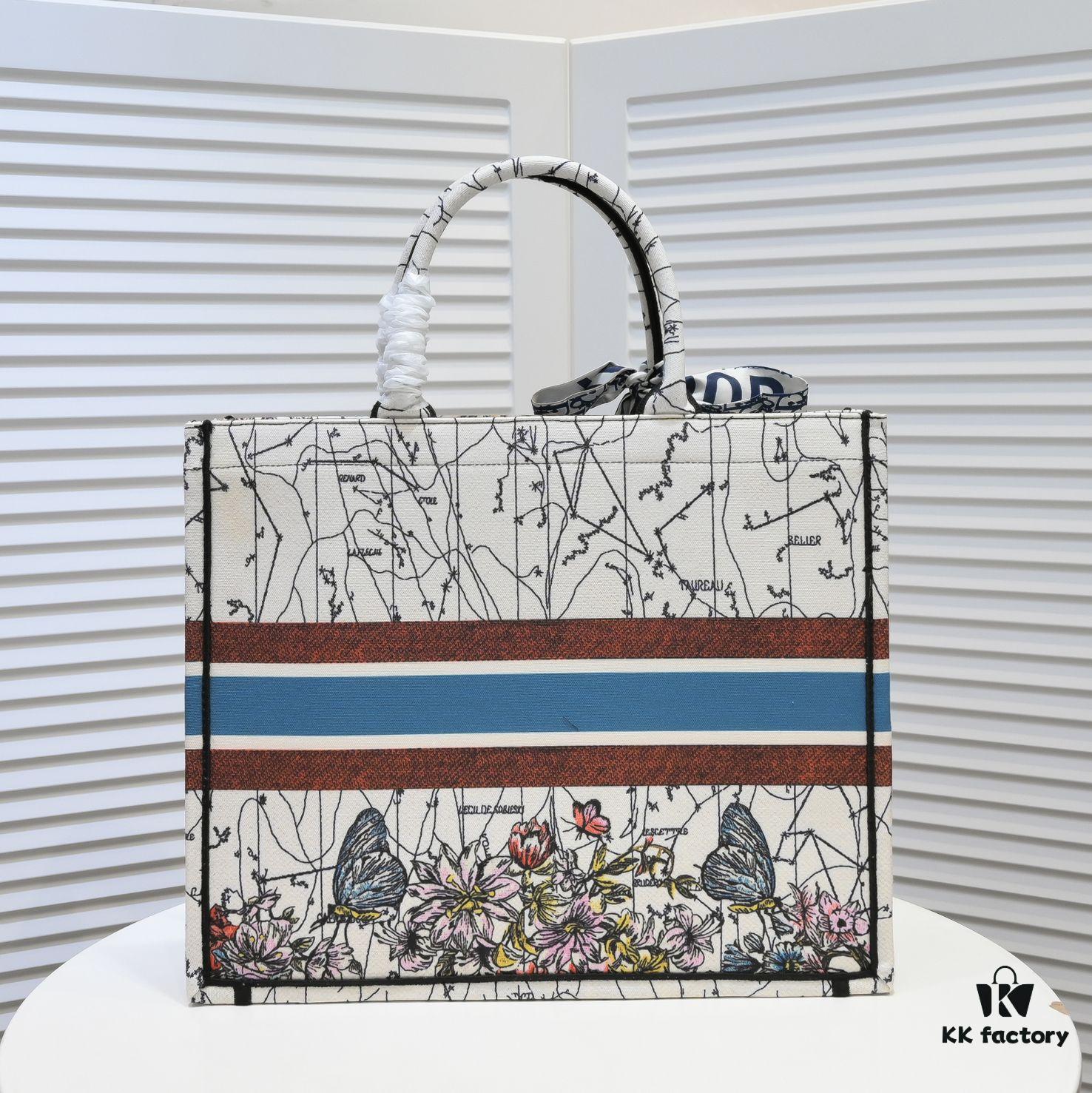 6930a4cc6e68136f4d9ac033 Large Size 🔥 Embroidered Edge Dior New Arrival Boutique Shopping Bag! Limited Edition Celebrity Style!