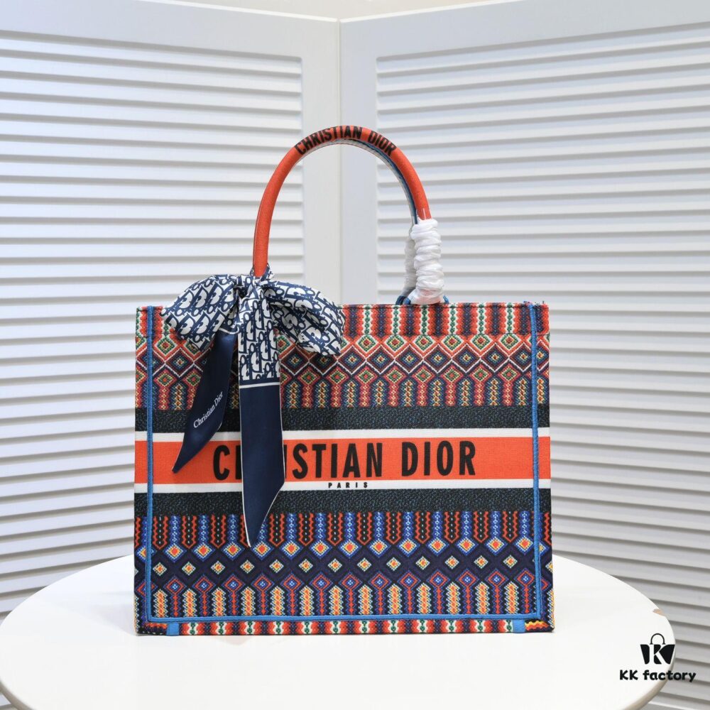6930a4db6e68136f4d9ac04a Dior Small Shopping Bag with Silk Scarf, Lockstitch, Counter New Arrival, Limited Edition, Celebrity Style