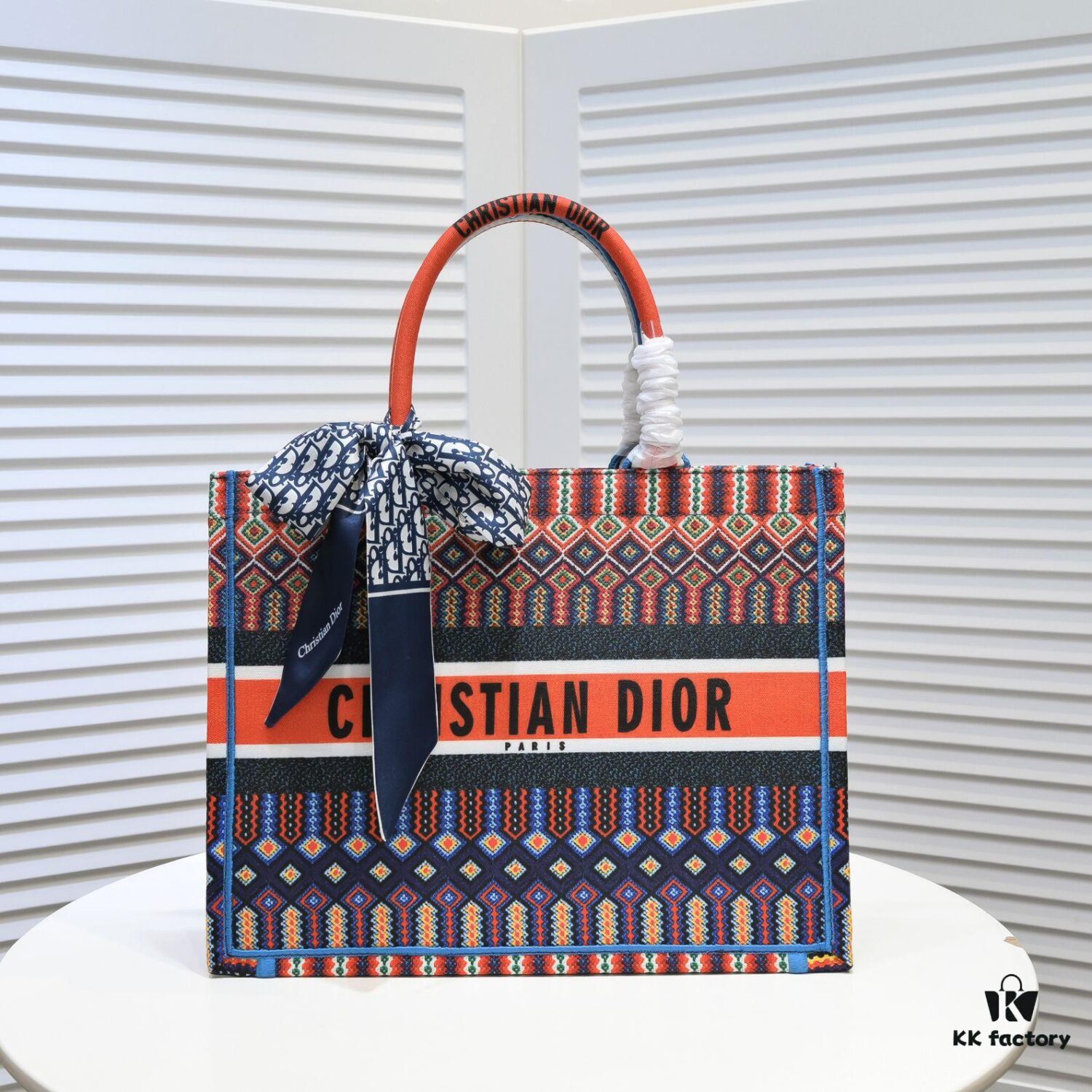 6930a4db6e68136f4d9ac04a Dior Small Shopping Bag with Silk Scarf, Lockstitch, Counter New Arrival, Limited Edition, Celebrity Style