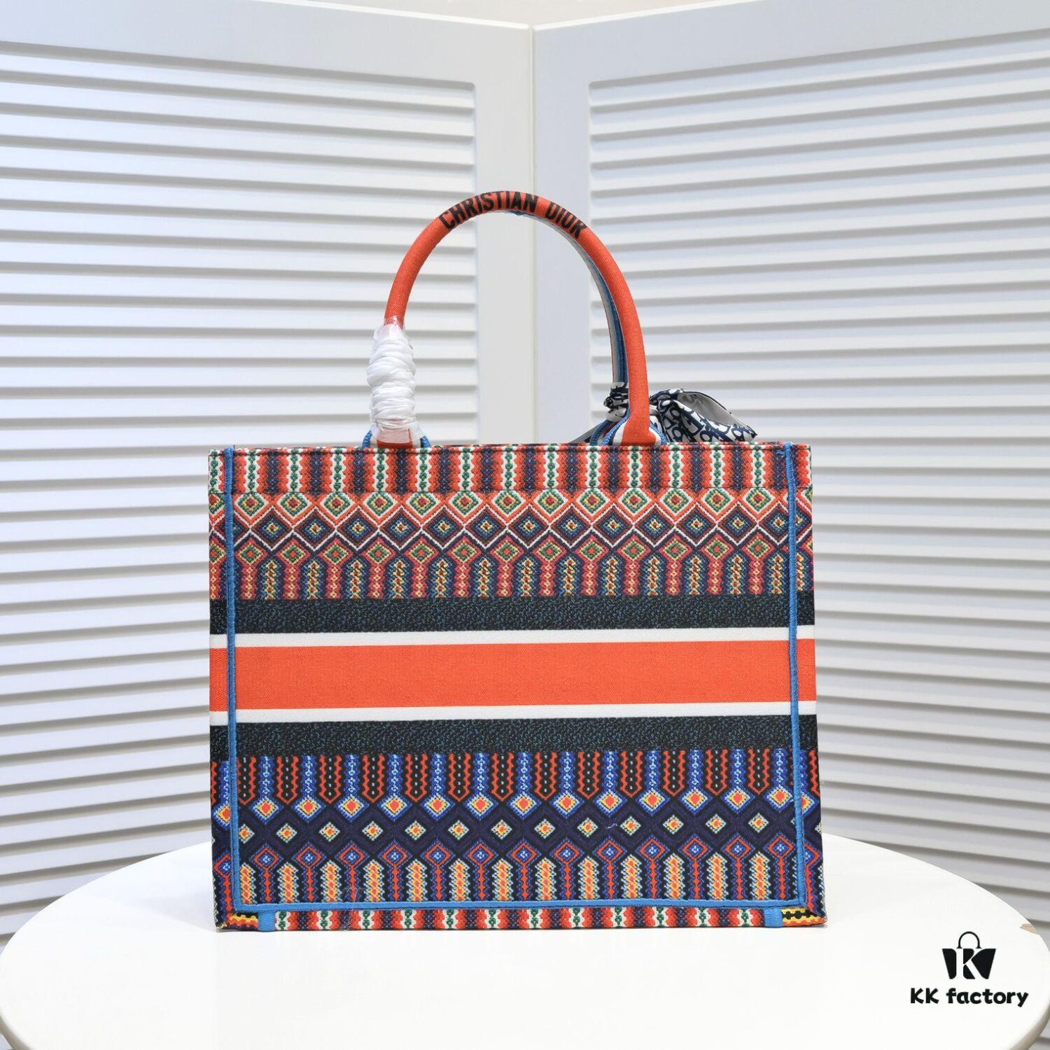 6930a4db6e68136f4d9ac04d Dior Small Shopping Bag with Silk Scarf, Lockstitch, Counter New Arrival, Limited Edition, Celebrity Style