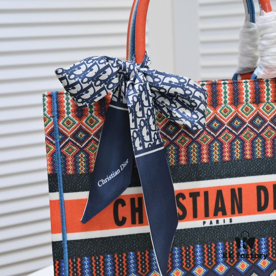 6930a4dd6e68136f4d9ac04e Dior Small Shopping Bag with Silk Scarf, Lockstitch, Counter New Arrival, Limited Edition, Celebrity Style