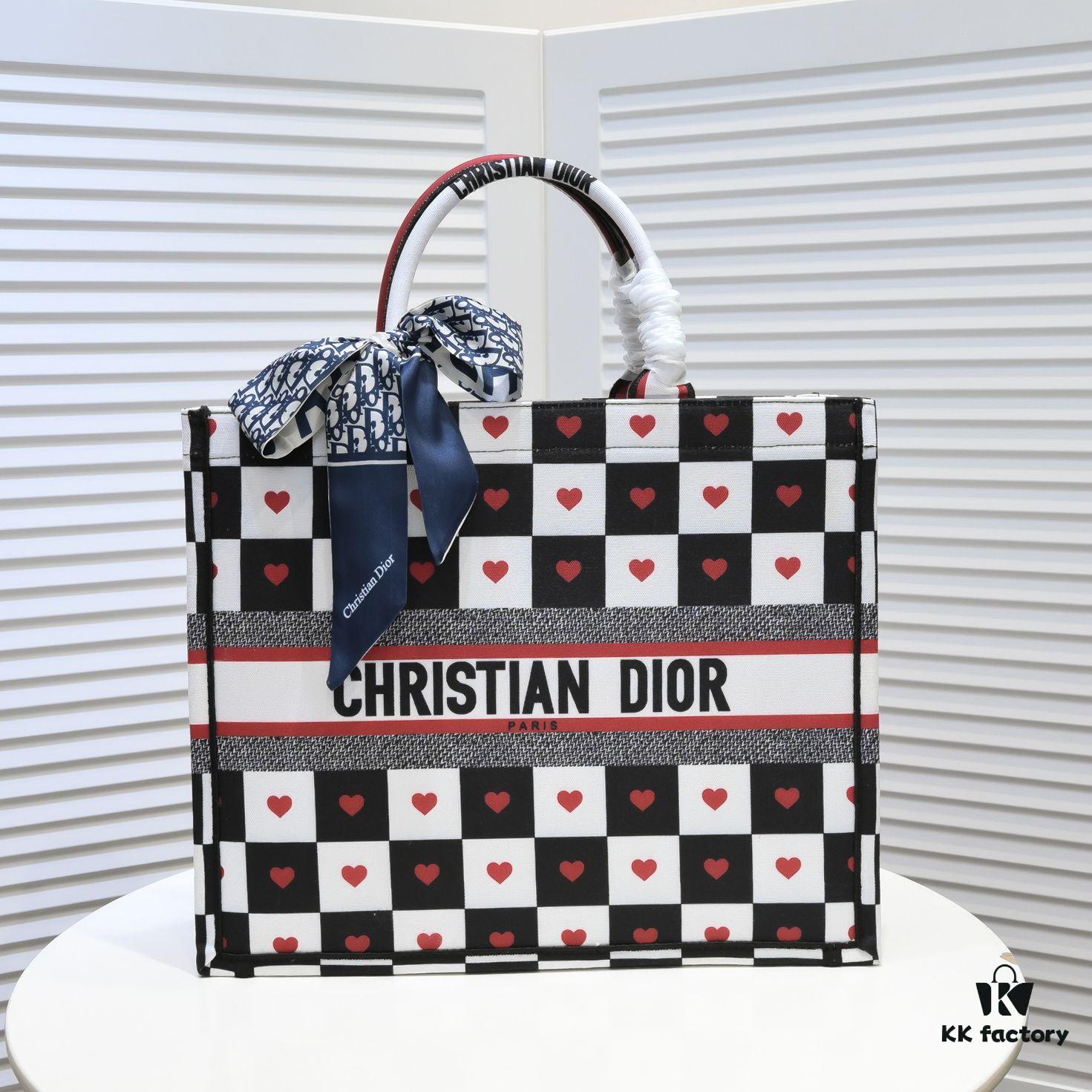 6930a4de6e68136f4d9ac051 Large Size 🔥 Embroidered Edge Dior Shopping Tote Bag! Counter Version! Limited Edition, Celebrity Style, Imported Fabric, High-End Quality, Fits Counter Inspection, Extra Large Capacity, Perfect for Outings