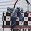6930a4e46e68136f4d9ac05a Large Size 🔥 Embroidered Edge Dior Shopping Tote Bag! Counter Version! Limited Edition, Celebrity Style, Imported Fabric, High-End Quality, Fits Counter Inspection, Extra Large Capacity, Perfect for Outings