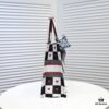 Dior Small Shopping Bag with Silk Scarf, Hemmed, New Arrival from Dior Counter, Limited Edition, Celebrity Style, High-End Quality, Imported Fabric