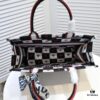 Dior Small Shopping Bag with Silk Scarf, Hemmed, New Arrival from Dior Counter, Limited Edition, Celebrity Style, High-End Quality, Imported Fabric