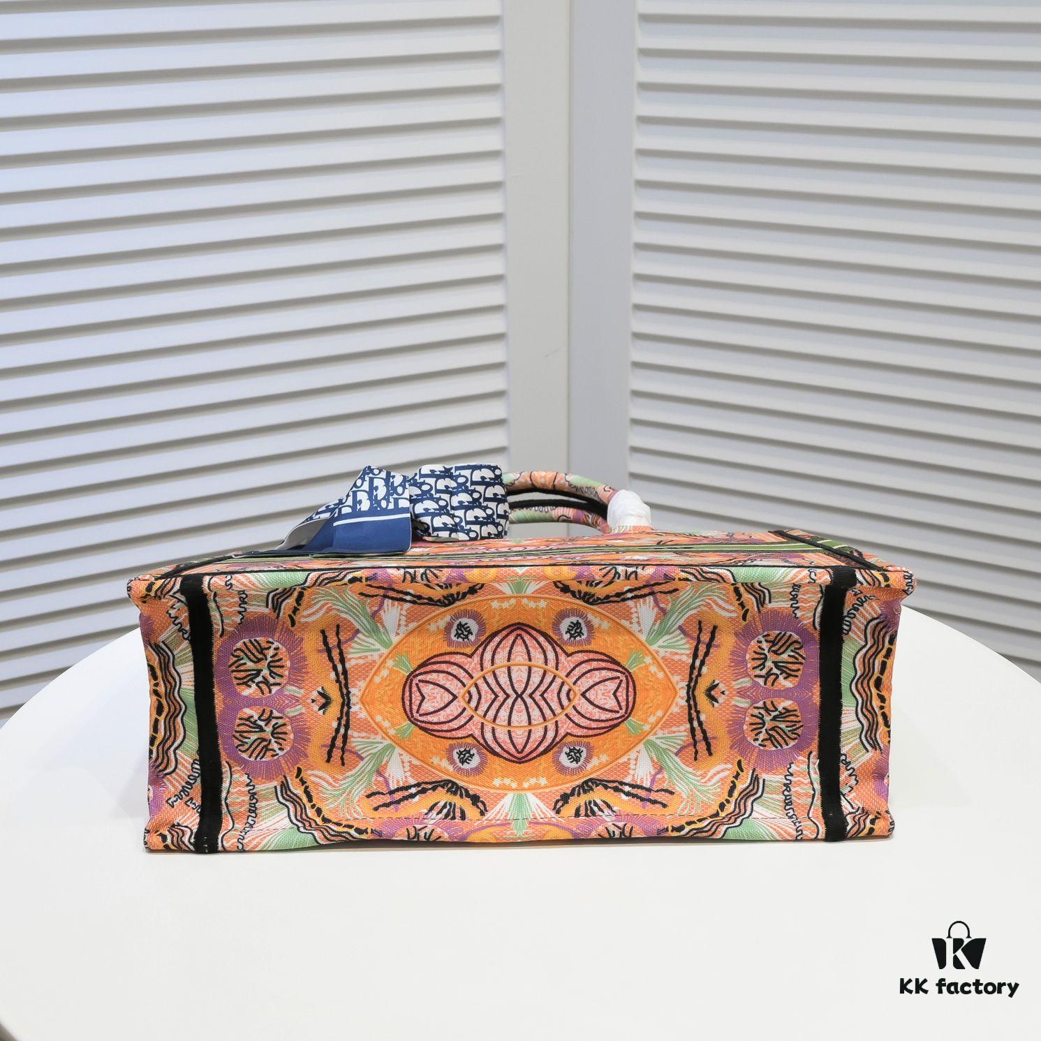 6930a4f16e68136f4d9ac070 Dior Small Shopping Bag with Silk Scarf, Hemmed, New Arrival at Dior Counter, Limited Edition Worn by Celebrities, Stylish and Elegant, Imported Fabric, High-End Quality