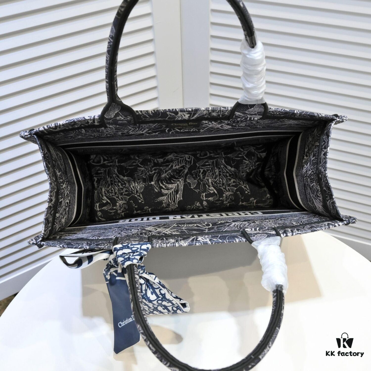 6930a4ff6e68136f4d9ac088 Dior Small Shopping Bag with Silk Scarf, Edged Design - New Arrival from Dior Counter, Limited Edition, Celebrity Style