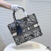 6930a5096e68136f4d9ac097 Dior Small Shopping Bag with Silk Scarf, Bound Edges, Model No. 8034, 36*27*16cm, Imported Fabric, Limited Edition, Celebrity Style