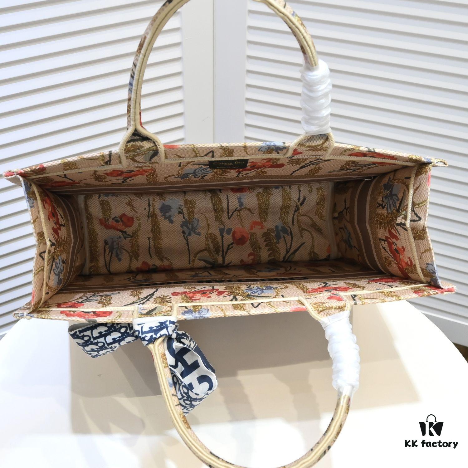 6930a5276e68136f4d9ac0c4 Large Dior Shopping Bag with Embroidery and Stitched Edging - Includes Silk Scarf, Limited Edition, Celebrity Style