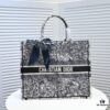 6930a52e6e68136f4d9ac0d3 Large DIOR Dior Shopping Bag with Silk Scarf, Embroidered Edging, Limited Edition, Celebrity Style, High-End Quality