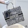 6930a52f6e68136f4d9ac0d5 Large DIOR Dior Shopping Bag with Silk Scarf, Embroidered Edging, Limited Edition, Celebrity Style, High-End Quality
