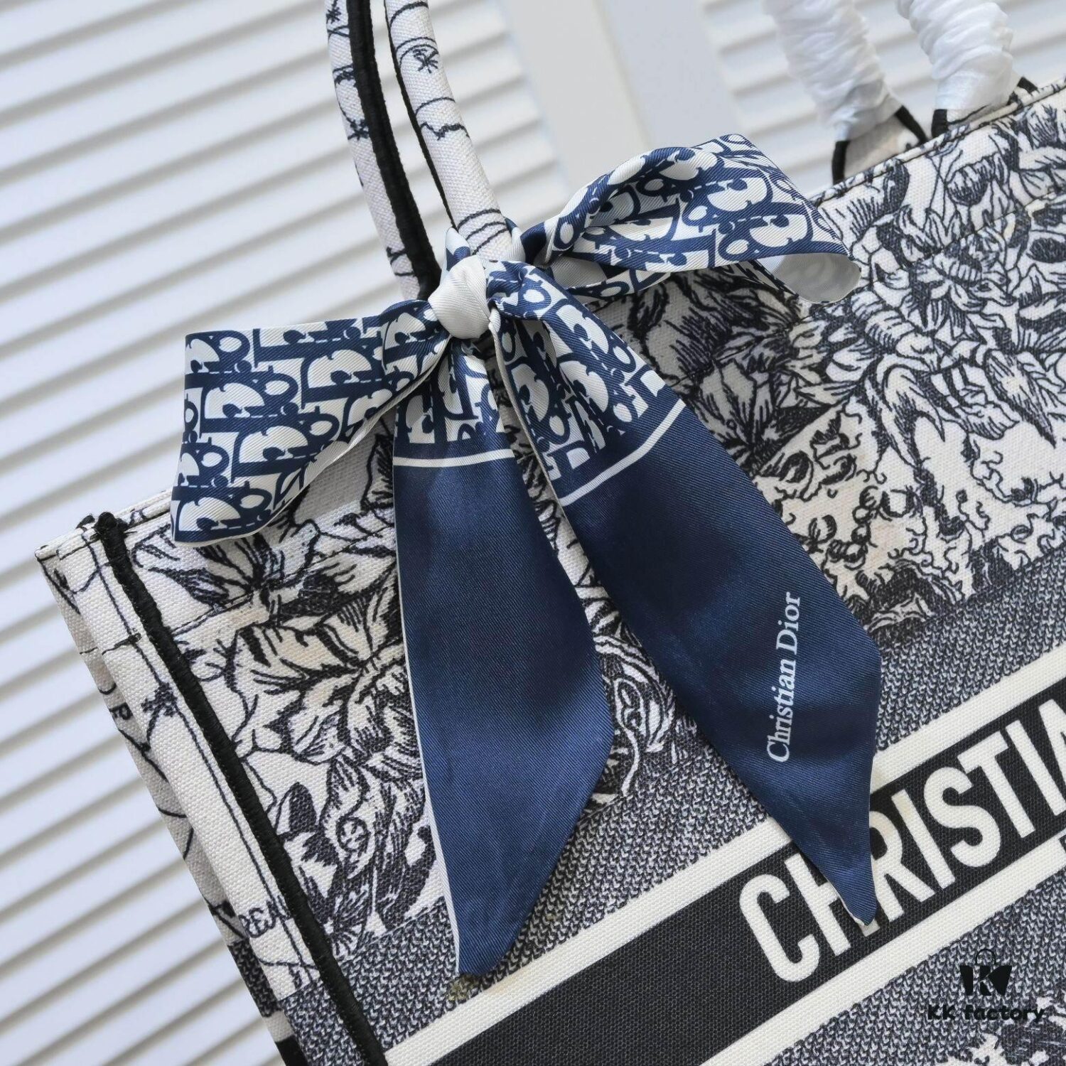 6930a5326e68136f4d9ac0d7 Large DIOR Dior Shopping Bag with Silk Scarf, Embroidered Edging, Limited Edition, Celebrity Style, High-End Quality