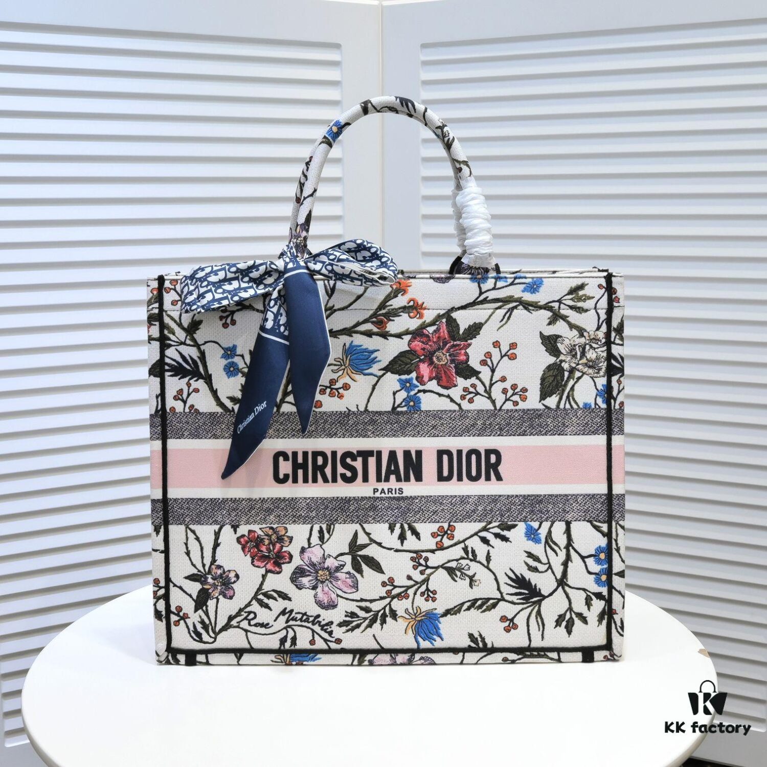 6930a5386e68136f4d9ac0e4 Large Size Dior Shopping Tote with Scarf, Embroidered Edging, Limited Edition, Celebrity Style, High-Quality Imported Fabric