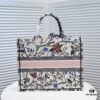 6930a5396e68136f4d9ac0e5 Large Size Dior Shopping Tote with Scarf, Embroidered Edging, Limited Edition, Celebrity Style, High-Quality Imported Fabric