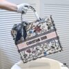 6930a53c6e68136f4d9ac0eb Large Size Dior Shopping Tote with Scarf, Embroidered Edging, Limited Edition, Celebrity Style, High-Quality Imported Fabric
