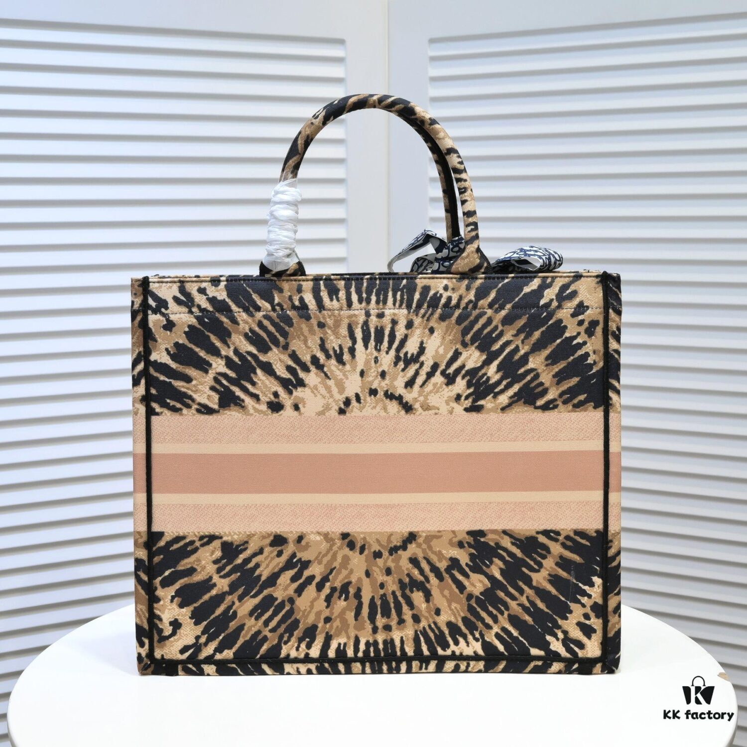 6930a5426e68136f4d9ac0f5 Large Dior Shopping Tote with Silk Scarf, Embroidered Edging, Limited Edition, Celebrity Style, High-End Quality, Imported Fabric