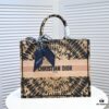 6930a5426e68136f4d9ac0f6 Large Dior Shopping Tote with Silk Scarf, Embroidered Edging, Limited Edition, Celebrity Style, High-End Quality, Imported Fabric