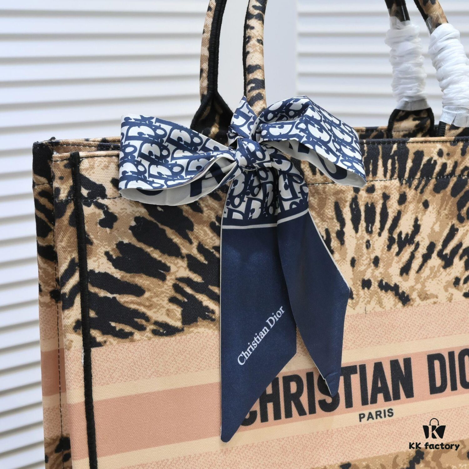 6930a5446e68136f4d9ac0f9 Large Dior Shopping Tote with Silk Scarf, Embroidered Edging, Limited Edition, Celebrity Style, High-End Quality, Imported Fabric