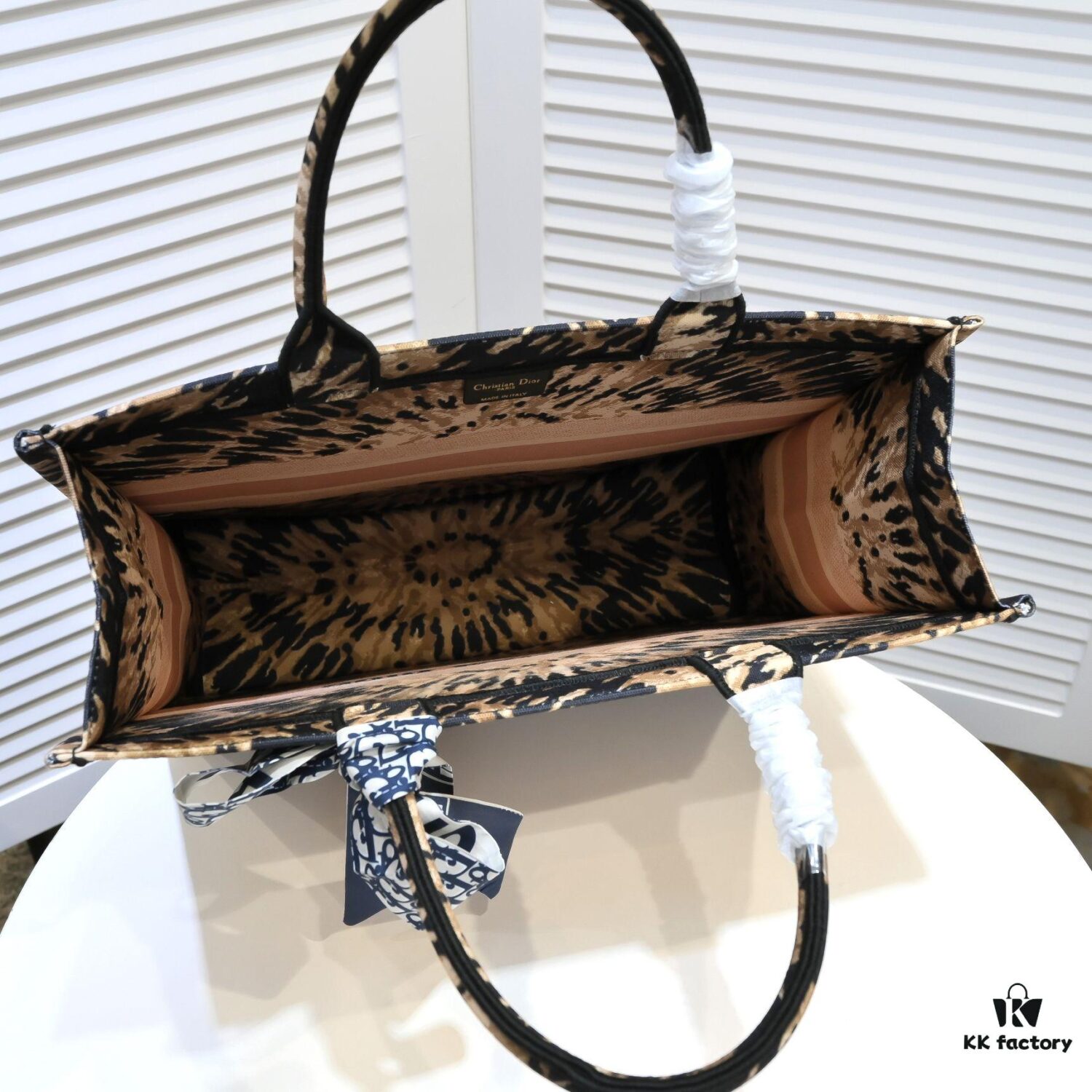 6930a5466e68136f4d9ac0fc Large Dior Shopping Tote with Silk Scarf, Embroidered Edging, Limited Edition, Celebrity Style, High-End Quality, Imported Fabric