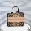 Dior Small Shopping Bag with Silk Scarf, Hemmed, New Arrival at Dior Counter, Limited Edition Worn by Celebrities, Stylish and Premium Quality, Imported Fabric