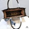 Dior Small Shopping Bag with Silk Scarf, Hemmed, New Arrival at Dior Counter, Limited Edition Worn by Celebrities, Stylish and Premium Quality, Imported Fabric