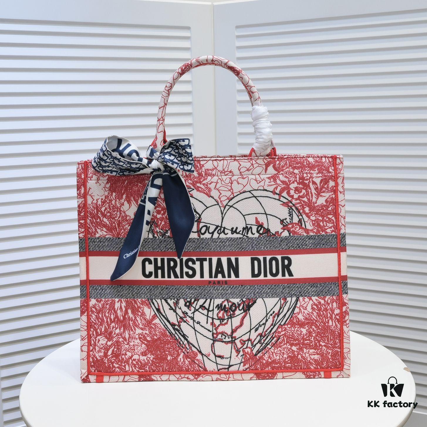 6930a5556e68136f4d9ac117 Large Size 🔥 Embroidered Edge Dior Shopping Tote – Official Store New Arrival, Limited Edition, Celebrity Style, Comes with Scarf