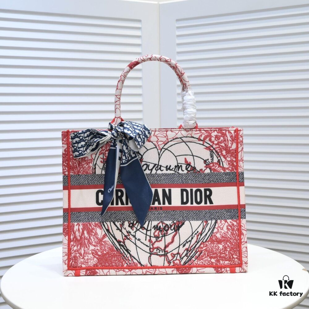 6930a55a6e68136f4d9ac121 Dior Small Shopping Bag with Silk Scarf, Hemmed, New Arrival from Dior Counter, Limited Edition, Celebrity Style