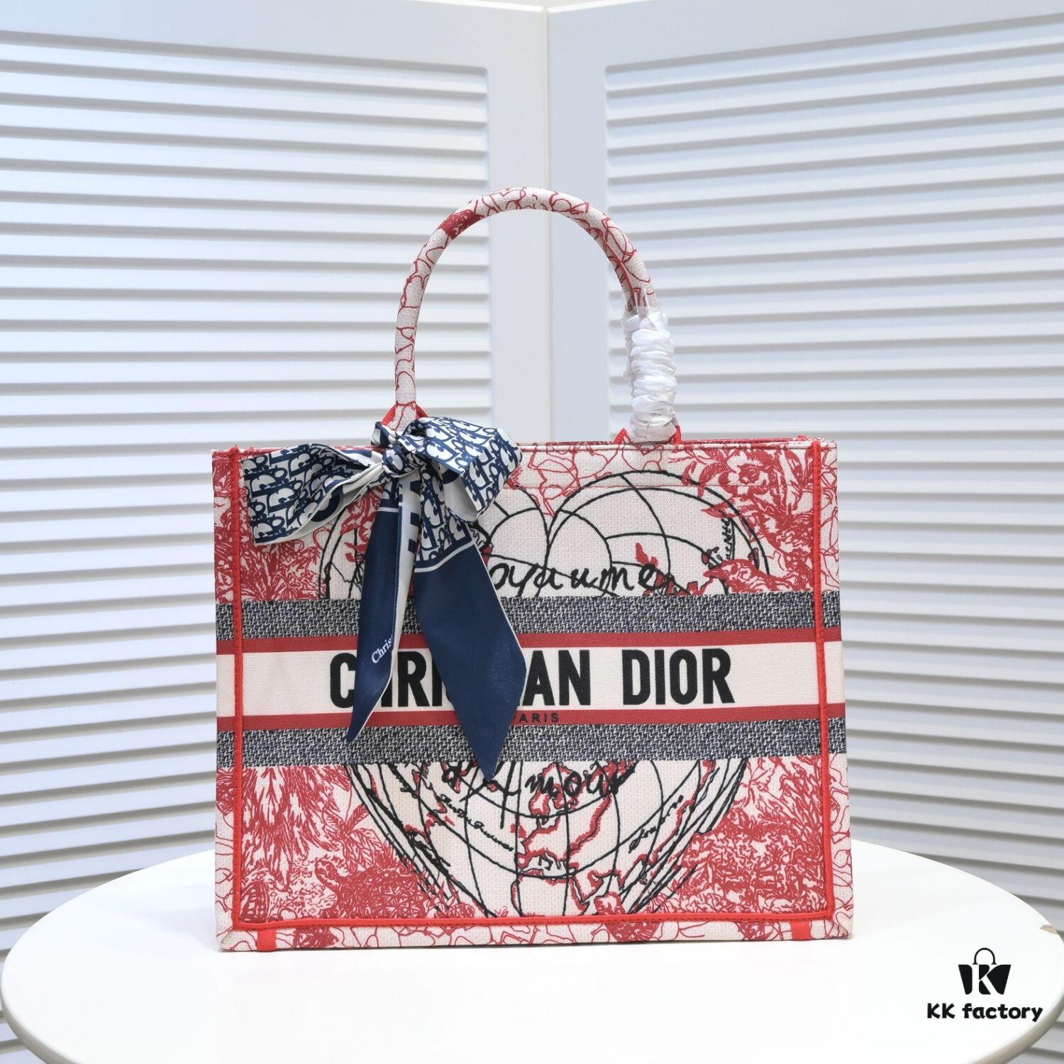 6930a55a6e68136f4d9ac121 Dior Small Shopping Bag with Silk Scarf, Hemmed, New Arrival from Dior Counter, Limited Edition, Celebrity Style