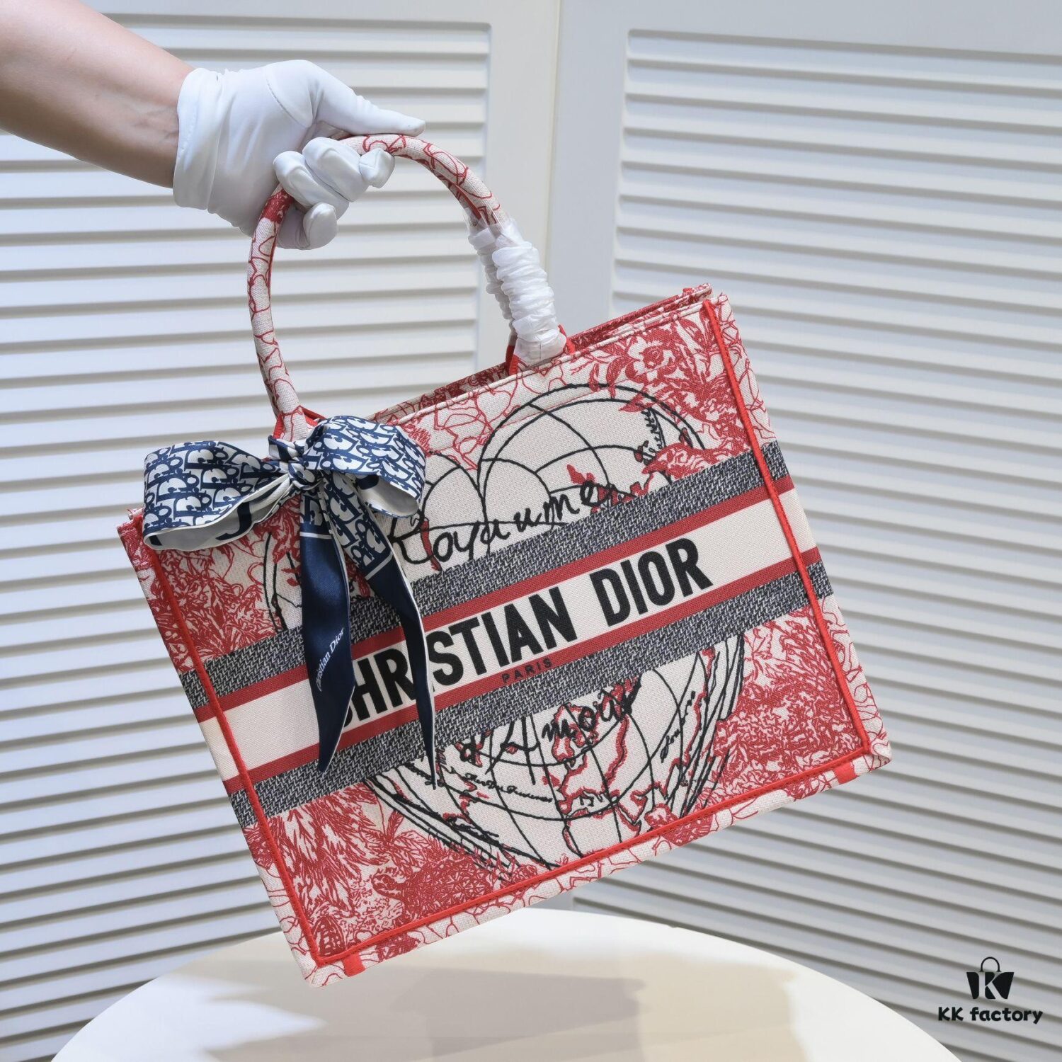6930a55c6e68136f4d9ac124 Dior Small Shopping Bag with Silk Scarf, Hemmed, New Arrival from Dior Counter, Limited Edition, Celebrity Style