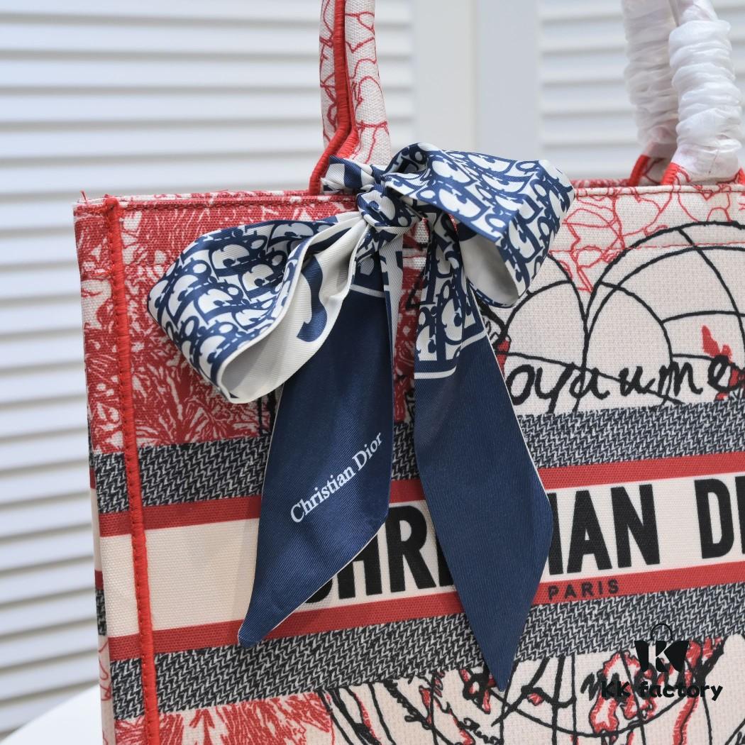 6930a55c6e68136f4d9ac126 Dior Small Shopping Bag with Silk Scarf, Hemmed, New Arrival from Dior Counter, Limited Edition, Celebrity Style
