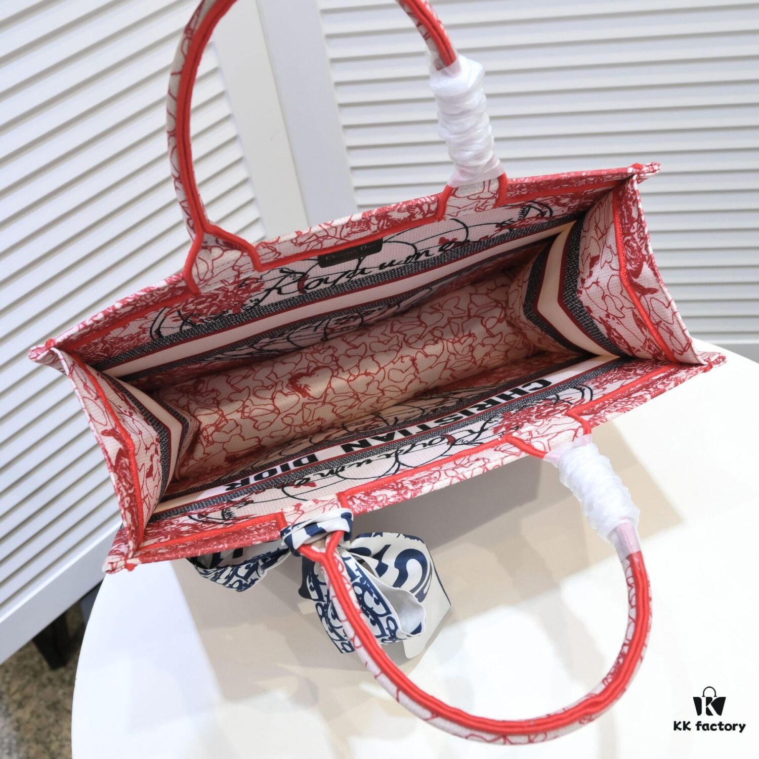 6930a55d6e68136f4d9ac127 Dior Small Shopping Bag with Silk Scarf, Hemmed, New Arrival from Dior Counter, Limited Edition, Celebrity Style