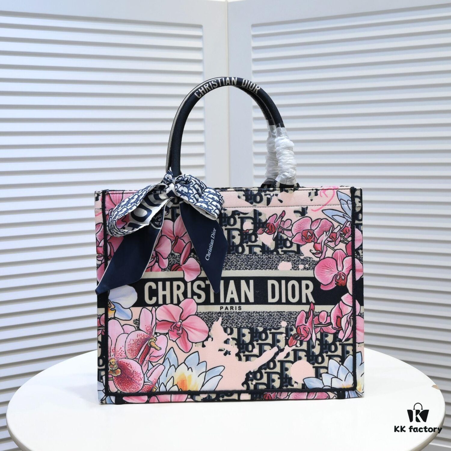 6930a56e6e68136f4d9ac142 Dior Small Shopping Bag with Silk Scarf, Bound Edges, New Arrival from Dior Counter, Limited Edition, Celebrity Style