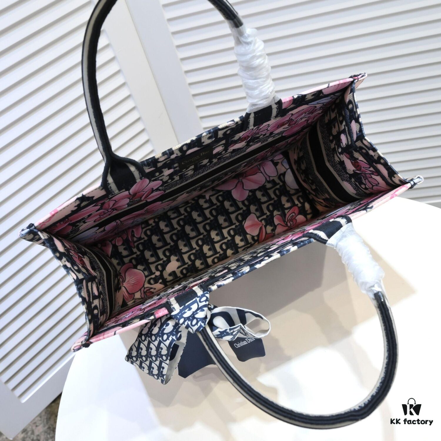6930a5726e68136f4d9ac14a Dior Small Shopping Bag with Silk Scarf, Bound Edges, New Arrival from Dior Counter, Limited Edition, Celebrity Style