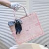6930a57c6e68136f4d9ac15b Dior Small Shopping Bag with Silk Scarf, Hemmed, New Arrival at Dior Counter, Limited Edition Worn by Celebrities, Stylish and Elegant, Imported Fabric, High-End Quality