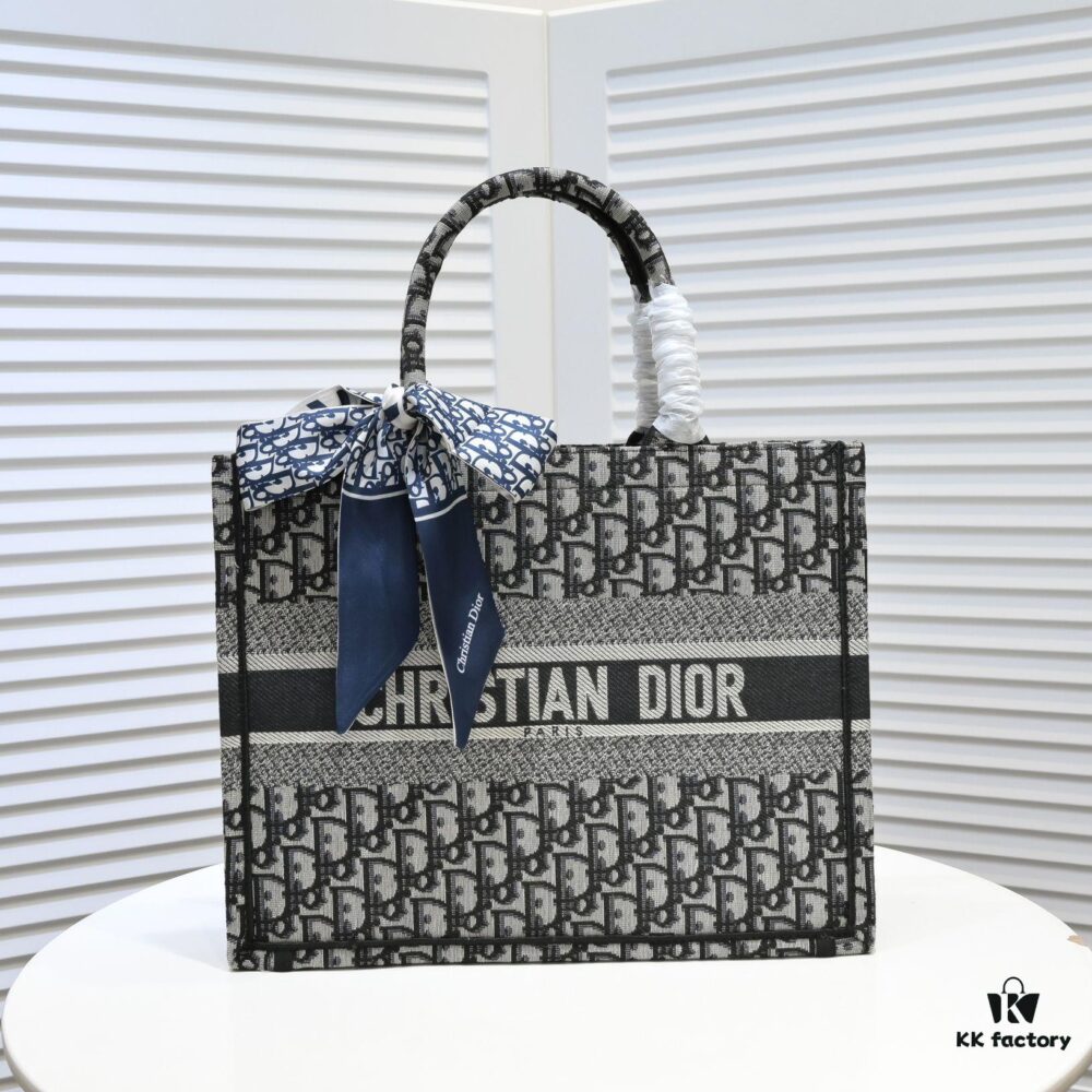 6930a58d6e68136f4d9ac17a Dior Small Shopping Bag with Silk Scarf, Bound Edges, New Arrival from Dior Counter, Limited Edition, Celebrity Style
