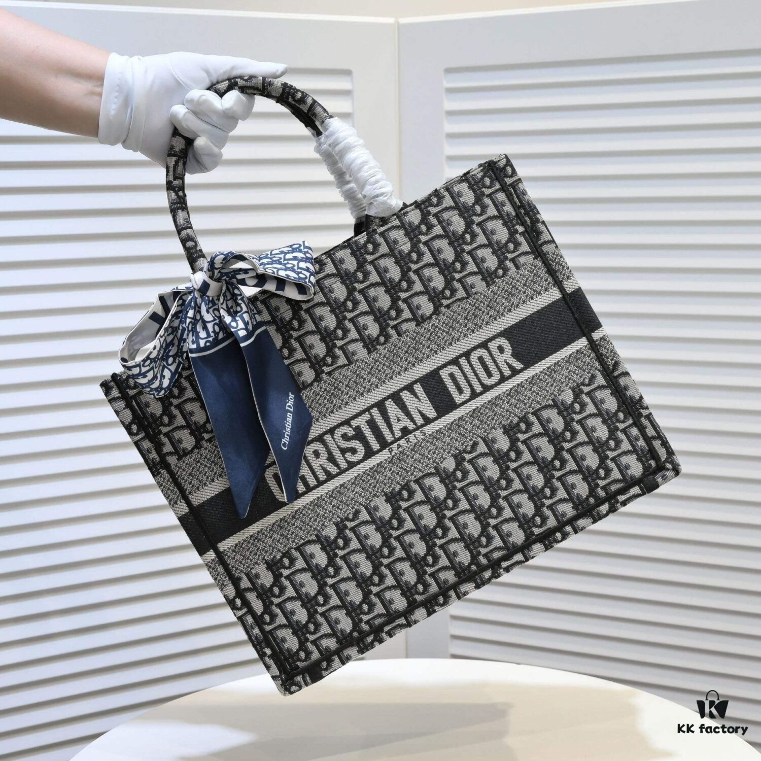 6930a5906e68136f4d9ac17f Dior Small Shopping Bag with Silk Scarf, Bound Edges, New Arrival from Dior Counter, Limited Edition, Celebrity Style