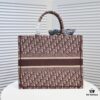 6930a59e6e68136f4d9ac195 Large Size Dior Embroidered Shopping Tote Bag with Silk Scarf, Limited Edition, Celebrity Style