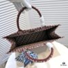 6930a5a06e68136f4d9ac19a Large Size Dior Embroidered Shopping Tote Bag with Silk Scarf, Limited Edition, Celebrity Style