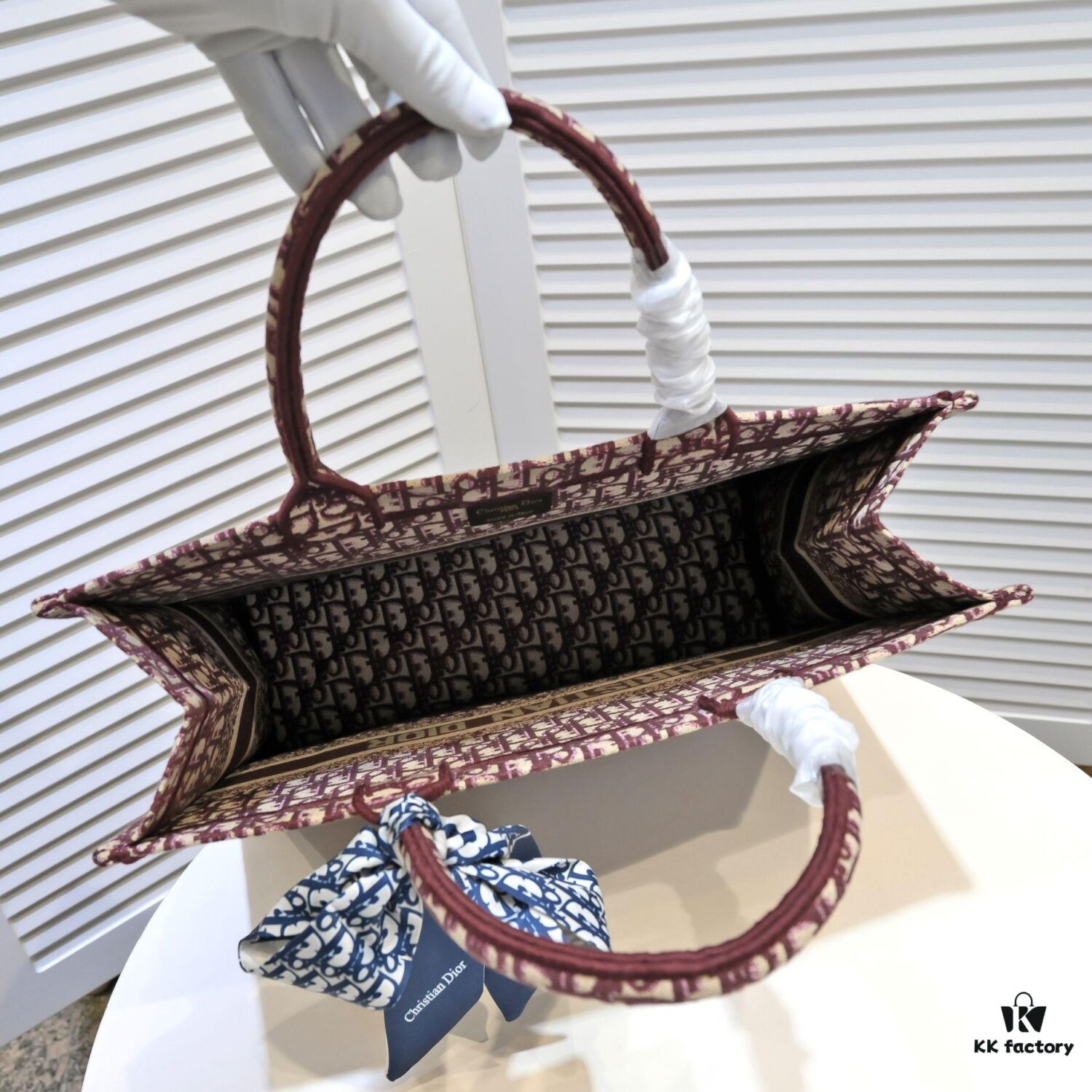 6930a5a06e68136f4d9ac19a Large Size Dior Embroidered Shopping Tote Bag with Silk Scarf, Limited Edition, Celebrity Style