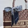 6930a5a66e68136f4d9ac1a4 Dior Small Shopping Bag with Silk Scarf, Bound Edges, New Arrival from Dior Counter, Limited Edition Worn by Celebrities, Stylish and Elegant, Imported Fabric, High-End Quality