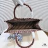 6930a5a66e68136f4d9ac1a6 Dior Small Shopping Bag with Silk Scarf, Bound Edges, New Arrival from Dior Counter, Limited Edition Worn by Celebrities, Stylish and Elegant, Imported Fabric, High-End Quality
