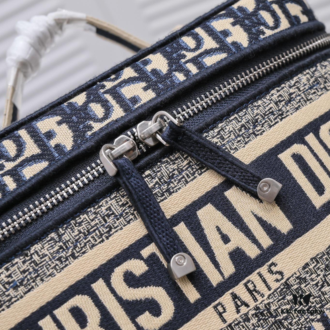 6930a5be6e68136f4d9ac1d1 Large DIOR Monogram Embroidery 2020 Hottest Makeup Bag - Extra Large Capacity for All Essentials, Perfect for Travel - 25 x 19.5 x 14 cm