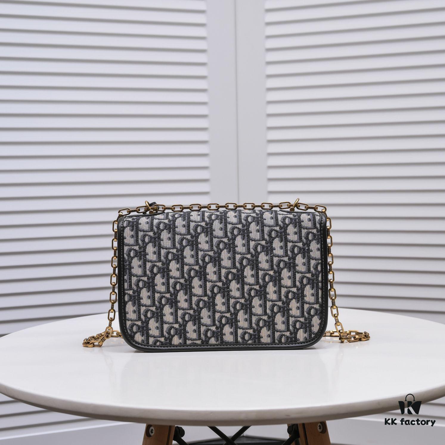 6930a5c46e68136f4d9ac1df DIOR OBLIQUE Flap Handheld Bag with Chain Detail