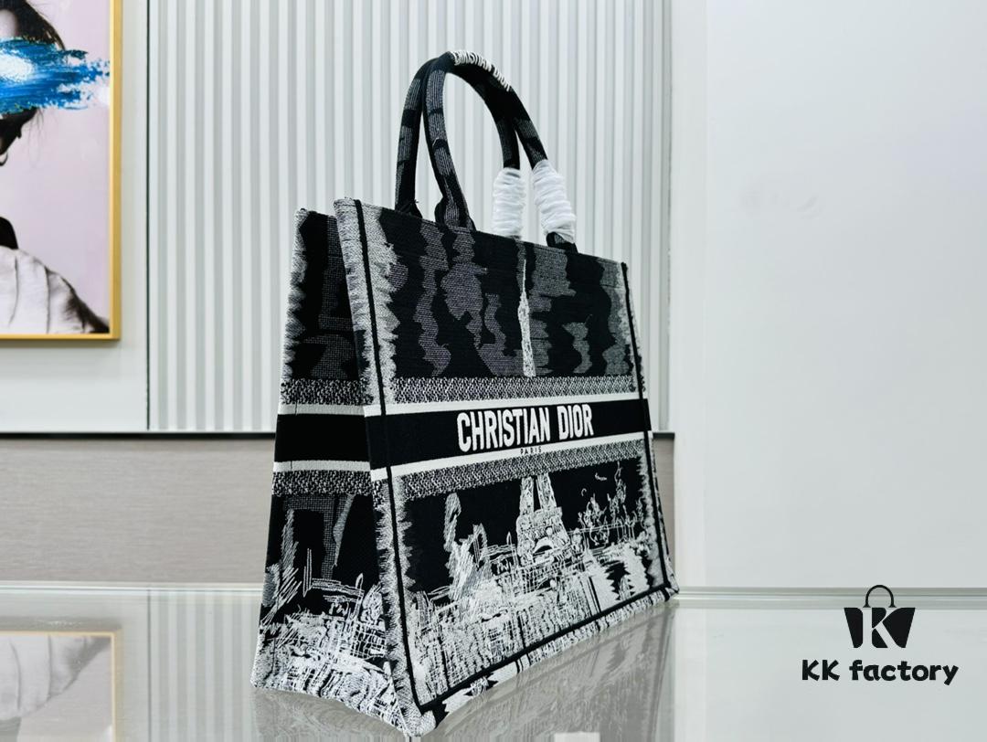 6930a63f6e68136f4d9ac2ba Oversized Original Order Thick Yarn Fabric Dior Book Tote