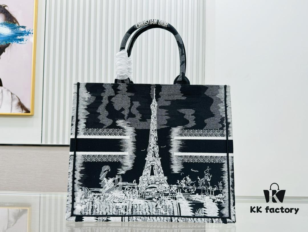 6930a63f6e68136f4d9ac2bb Oversized Original Order Thick Yarn Fabric Dior Book Tote