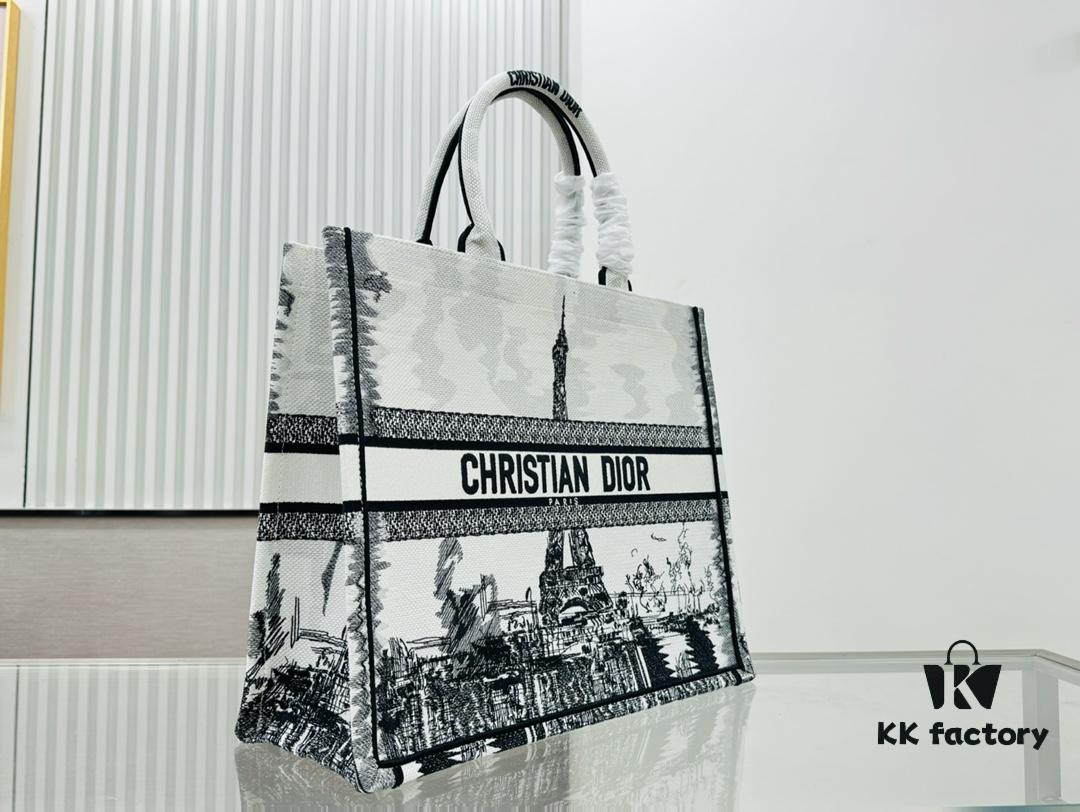 6930a6496e68136f4d9ac2cd Thick Stitching, Heavy Fabric Original Order Large Size Di0r Book Tote