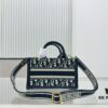 Dior Book Tote24 New Arrival Mini Size with Floral Blue Pattern